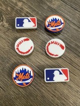 New York Mets Baseball Team Charm For Crocs Shoe Charms - 6 Pieces - $14.36