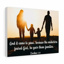 Bible verse canvas and it came to pass exodus 1:21 christian wall art house - $66.48+