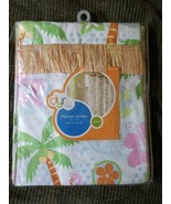 NWT DYR 72&quot; x 72&quot; Shower Curtain Tropical Pink Flamingos Palm Trees Tiki... - $14.85