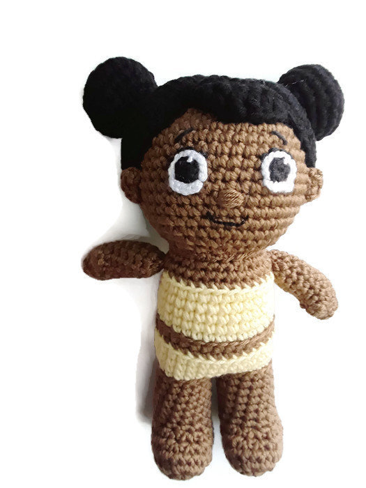 Miss Elaina Chibi doll pattern, African American handmade doll digital ...