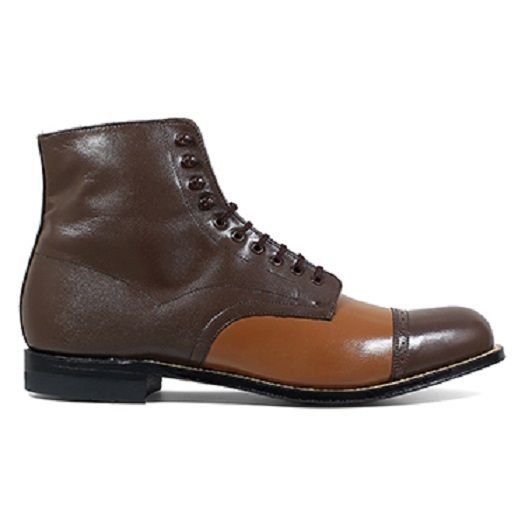 Stacy Adams Mens Madison Ankle Boot Biscuit Cap Toe Lace Oak Multi ...