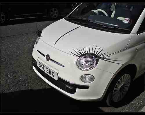 Image of Black Car Lashes Headlight Eyelashes Accessories 3M Sticker For all Fiat Cars