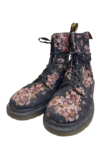 Women Dr. Martens 1460 Black Floral Combat Boots Sz 9 Castel Victorian Flower image 2