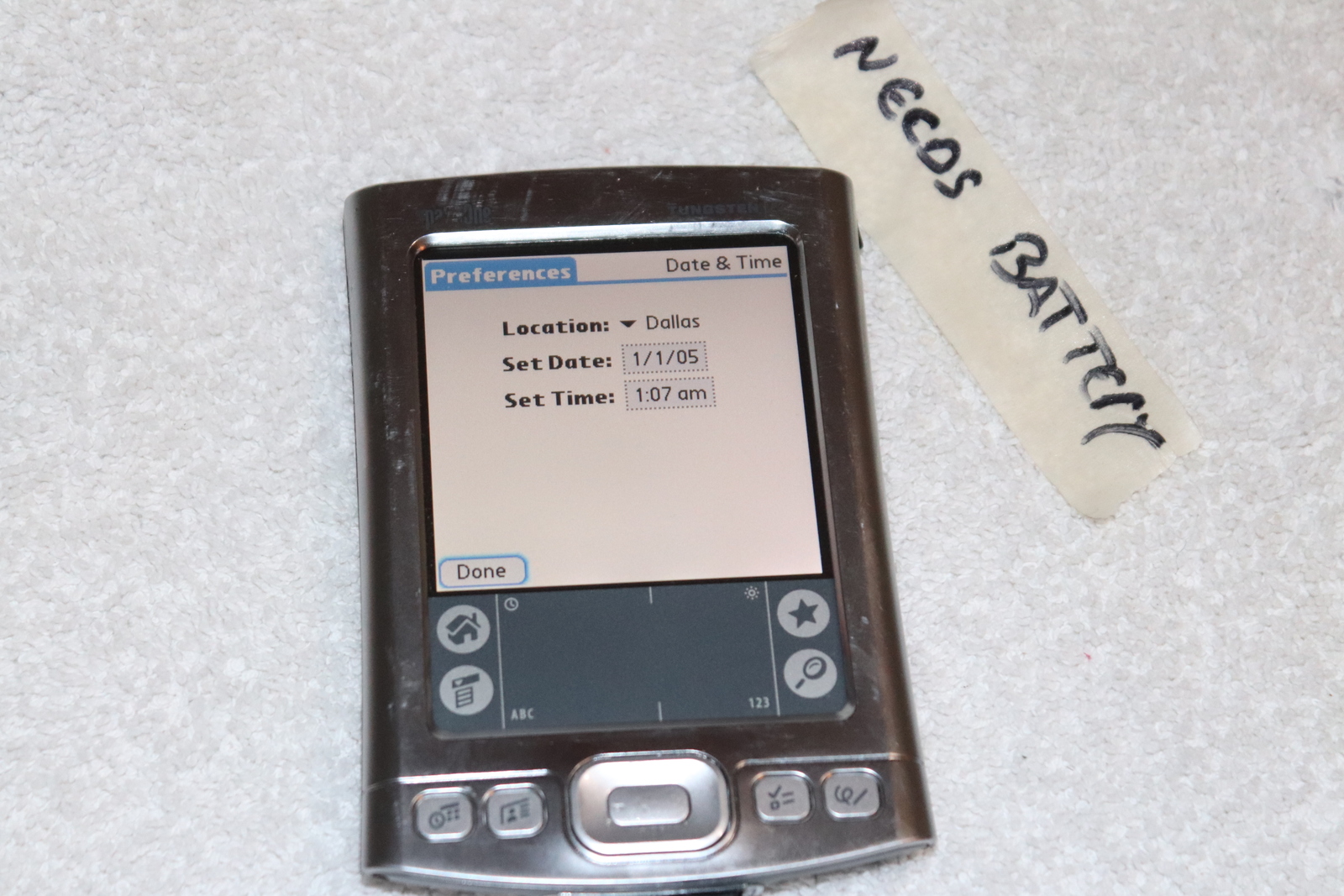 Palm one Tungsten E2 organizer Main Unit only Needs A Battery Works