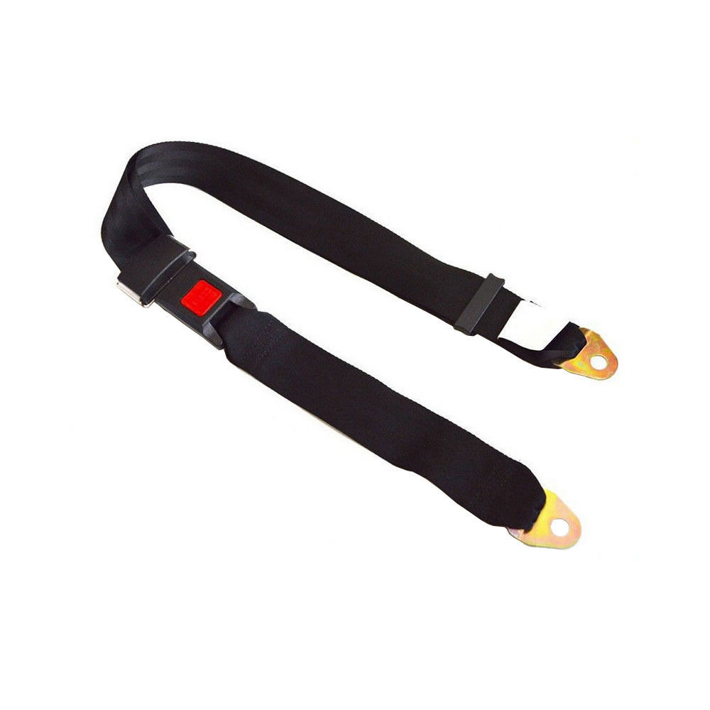 Adjustable Seat Belt Car Lap Belt Universal 2 Point Safety Travel Black