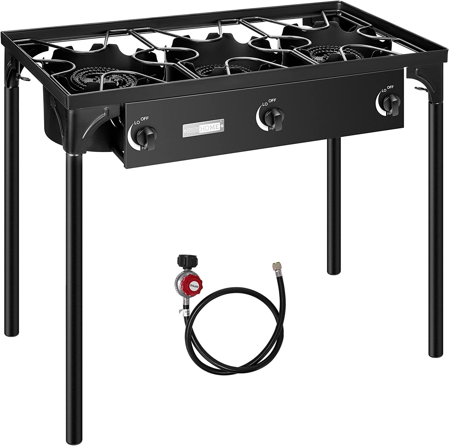 Vivicreate 15000 BTU Camping Camp Range Chef Griddle Outdoor