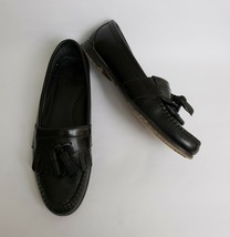 Cole Haan Mens Shoes Black Loafers Tassel Flap Slip On Ellsworth USA Size 10 B - $89.05