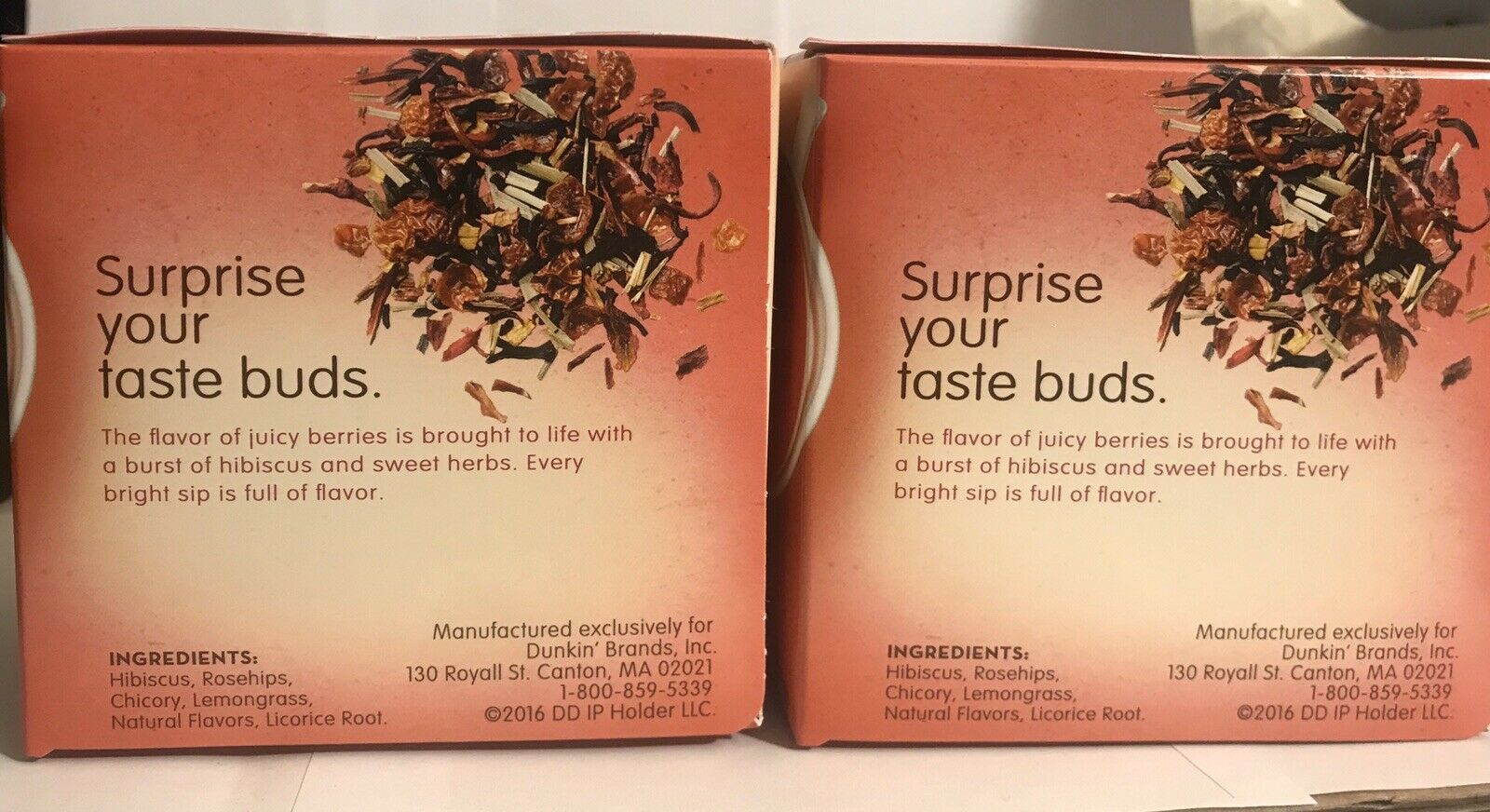 Dunkin Donuts Hibiscus Kiss Tea With 30 tea bags Tea