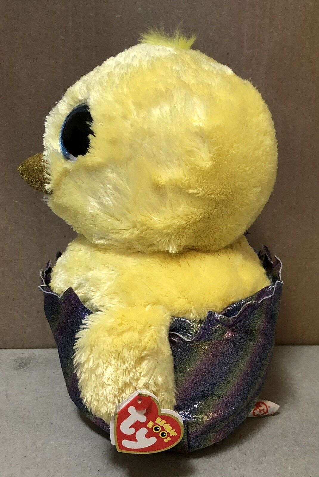 2019 Exclusive Ty Beanie Boos NEW MWMT MEGG the Easter Chick in Egg 6" 