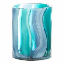 Small Blue Cylinder Glass Vase 5.5x5.5x6.5 - $51.88