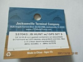 Jacksonville Terminal Company # 537043 JB Hunt w/GPS, Set # 3, 53' Container (N) image 4