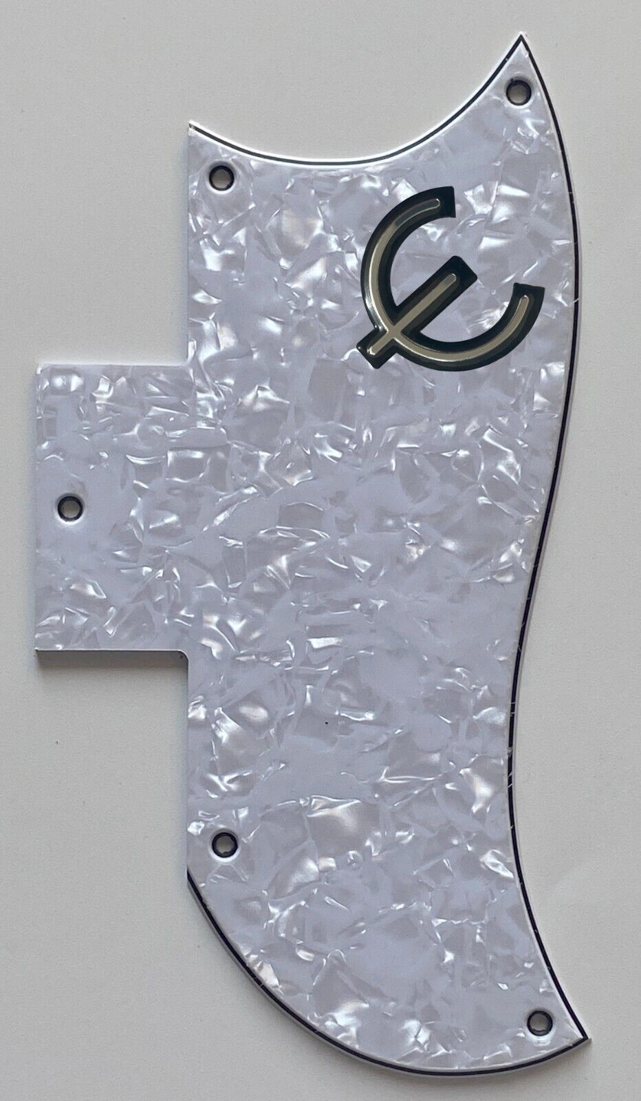 For Fit Epiphone SG Standard Style & E Logo Guitar Pickguard 4 Ply White Pearl Pickguards