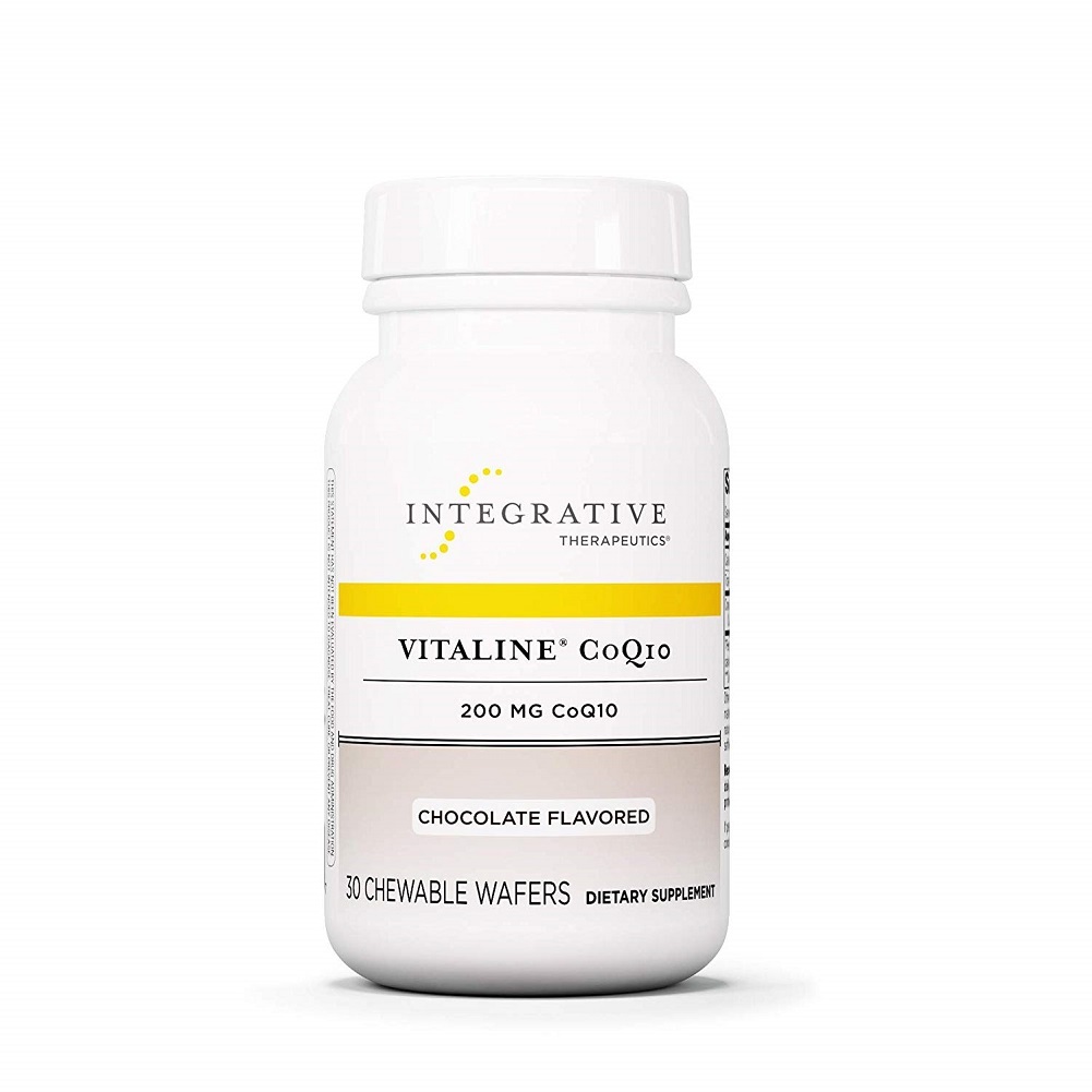 Vitaline CoQ10 - 200 mg CoQ10 Supports Heart & Brain Health  Chocolate 30 Wafers