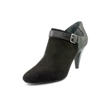 New Alfani Shirlee REAL Black Suede Ankle Booties Shoes sz 11 Полусапожки Heels - $22.25
