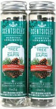 2 Scentsicles O Christmas Tree Smell Fresh Cut 6 Count Scented Ornaments & Hooks