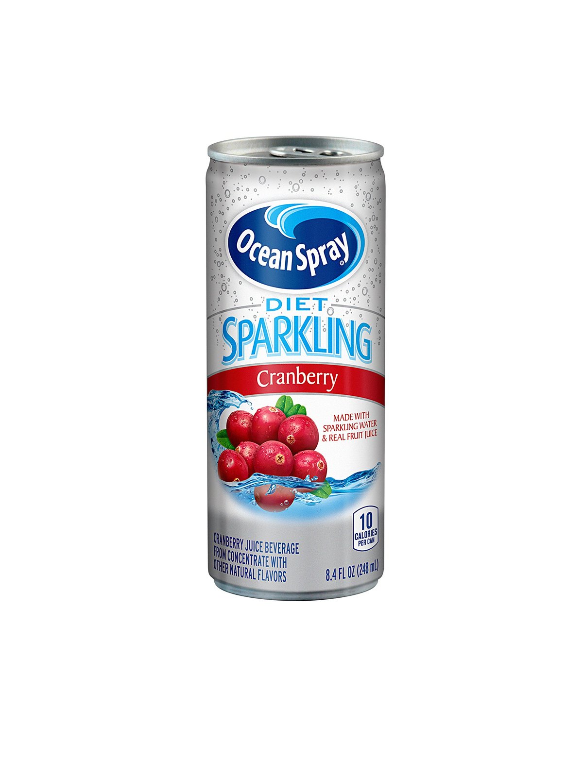 Ocean Spray Diet Sparkling Cranberry Juice, 8.4 Ounce Can (Pack of 24