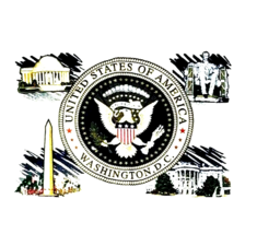 United States of America Washington, D.C. Men's Souvenir T-Shirt White Size L  - $18.61