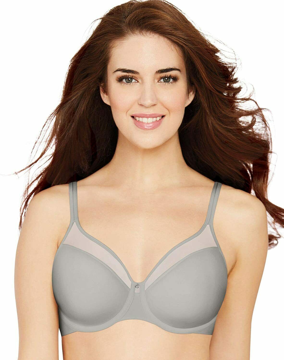 Bali Crystal Grey One Smooth U Ultra Lite Illusion Bra Us 42b Uk 42b Nwot Bras And Bra Sets