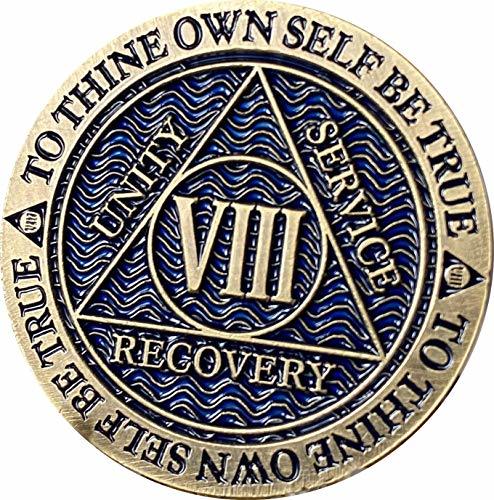 8 Year AA Medallion Reflex Antique and Blue Color Bronze Chip VIII