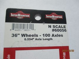 Intermountain # 60056 Metal 36" Wheels Length 0.554". 100 Axles per Pack N-Scale image 3