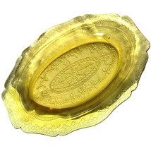 Federal Glass Patrician Spoke Yellow Platter Server (depression amber) - $24.95
