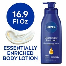 NIVEA Essentially Enriched Body Lotion for Dry Skin, 16.9 Fl Oz Pump Bot... - $19.79