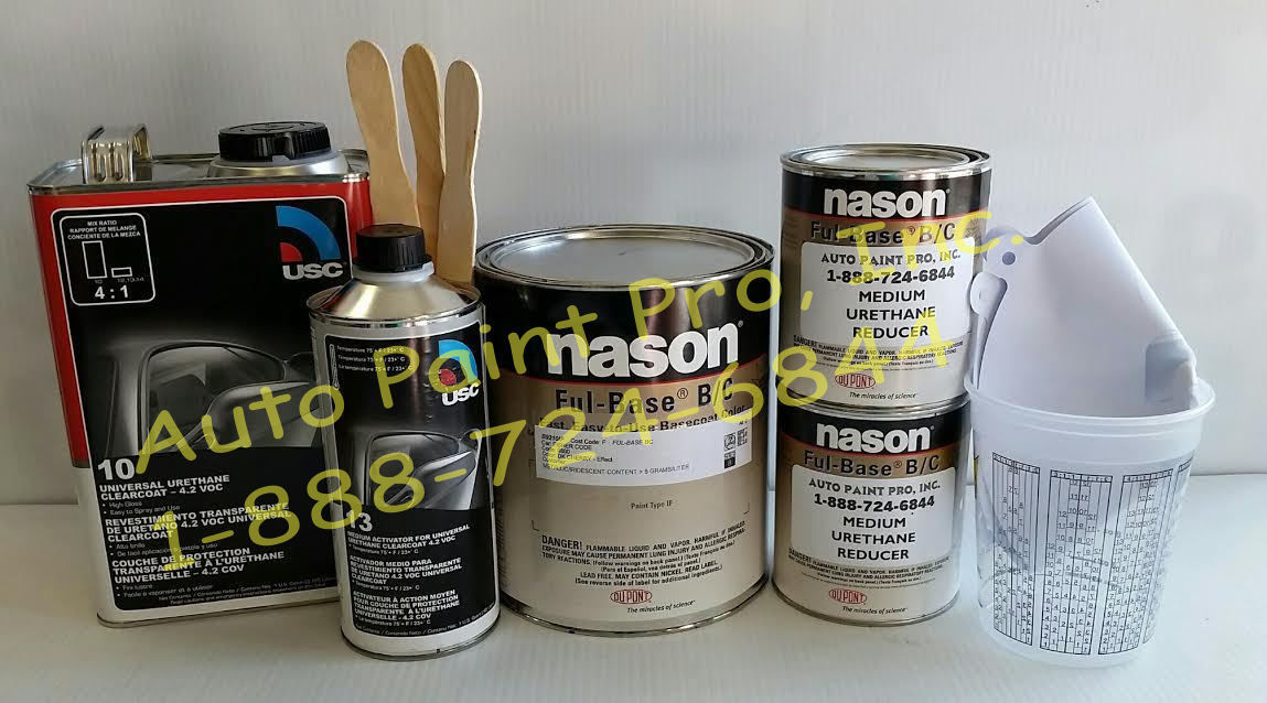AUTO BODY SHOP PAINT DUPONT/NASON BLACK CHERRY MET BASECOAT USC10 CLEAR
