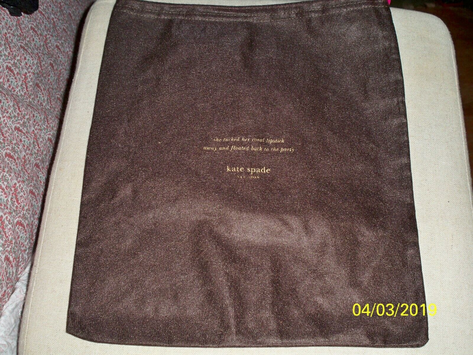 kate spade dust bag