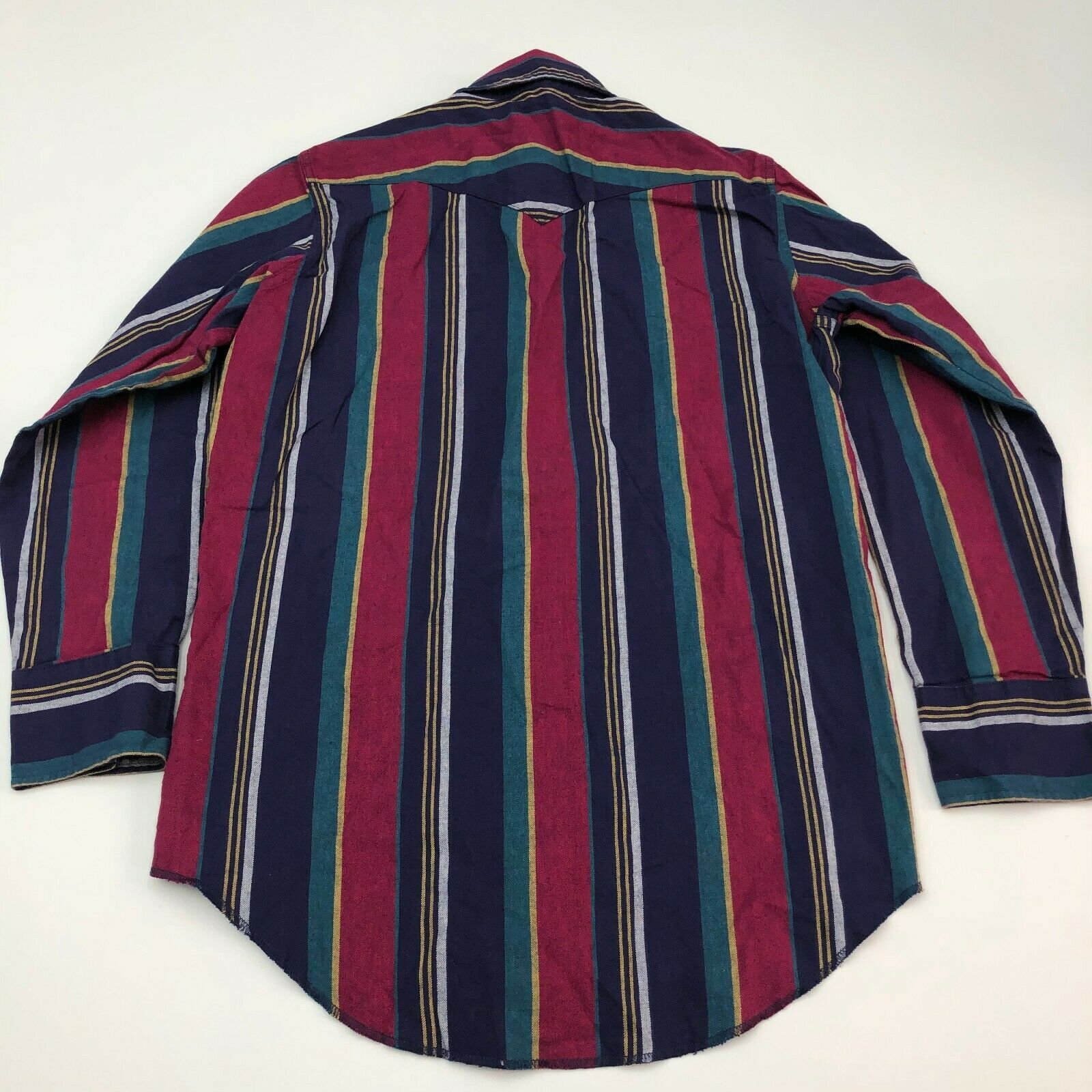 Vintage Wrangler Pearl Snap Shirt Mens 16-34 Multicolor Stripe Long ...