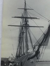 Vintage Photograph Tall Ship Sailing at Dock 25458 - $14.84