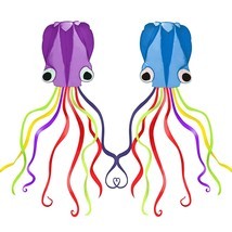 Large Kite &amp; Kites For Kids S Easy To Fly The Beach  2 Pack Octopus K - £19.75 GBP