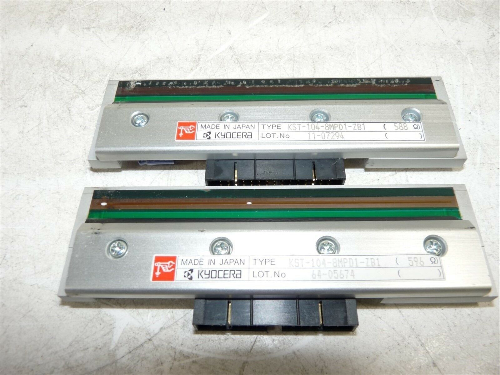 Primary image for Lot of 2 Kyocera KST-104-8MPD1-ZB1 Printheads for Zebra 105S/105Se AS-IS