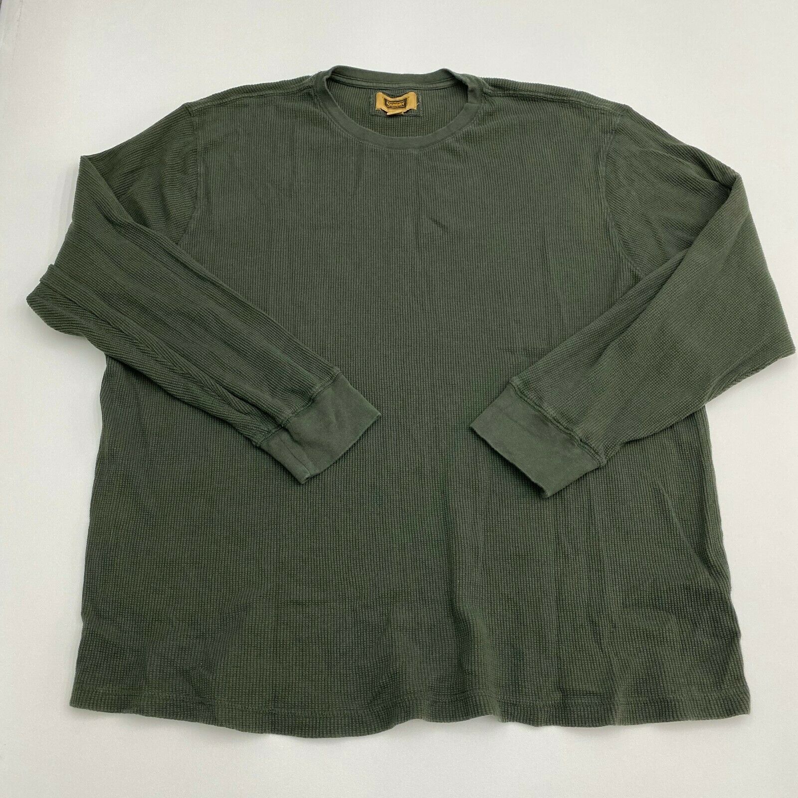 The Foundry Shirt Mens 3XLT XXXLT green Crew Neck Long Sleeve Casual ...