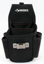 Husky 7 pocket Tool Holder Pouch 5&quot; x 9&quot; Utility Holster hook &amp; latch be... - $12.99