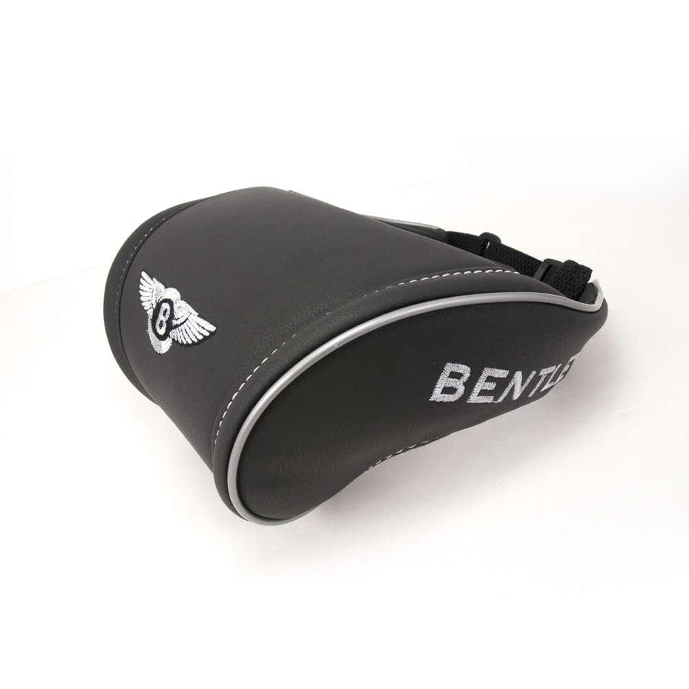 Image of Bentley accessories Black car neck rest pillow Emblem embroidery on a cushion