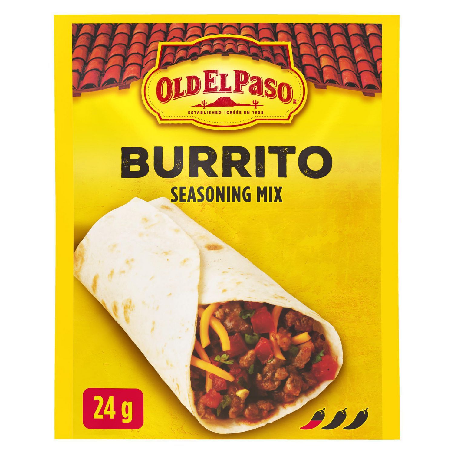 Old El Paso Burrito Seasoning Miix 12 x 24g packages Canada BBQ & Hot
