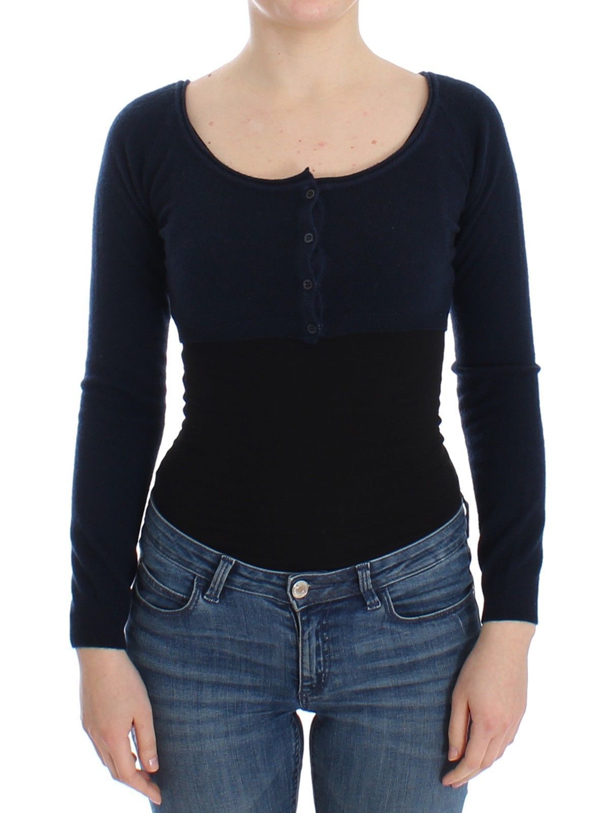 Lingerie Blue Cashmere Wool Sweater Top - Fashion