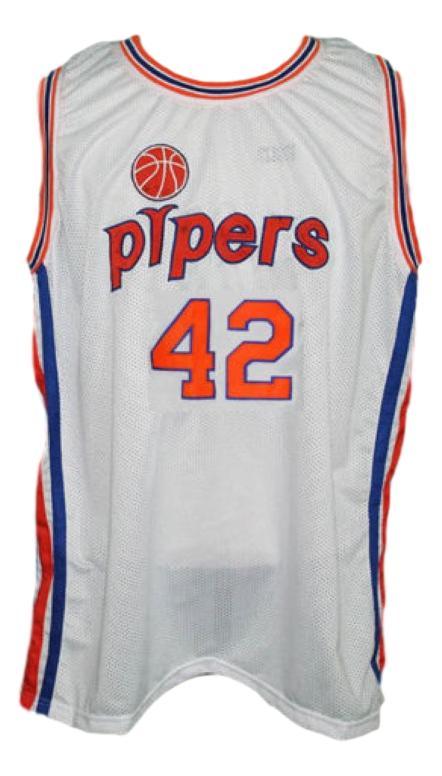 Connie Hawkins #42 Pittsburgh Pipers Retro Aba Basketball Jersey White Any Size