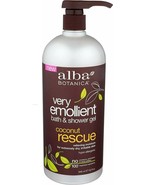 NEW Alba Botanica Very Emollient Bath and Shower Gel Coconut Rescue 32 O... - £16.74 GBP
