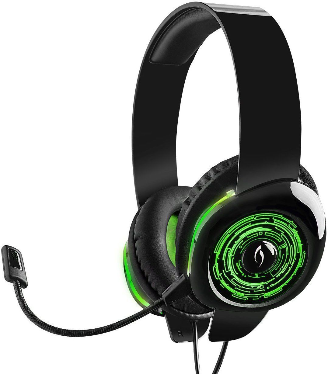 Afterglow AGX.50 Xbox 360 Green Light Up Gaming Mic USB Headset Windows