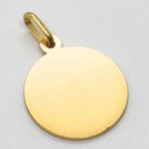 SOLID 18K YELLOW GOLD MEDAL, SAINT CARLO CHARLES BORROMEO, 15 mm DIAMETER image 4