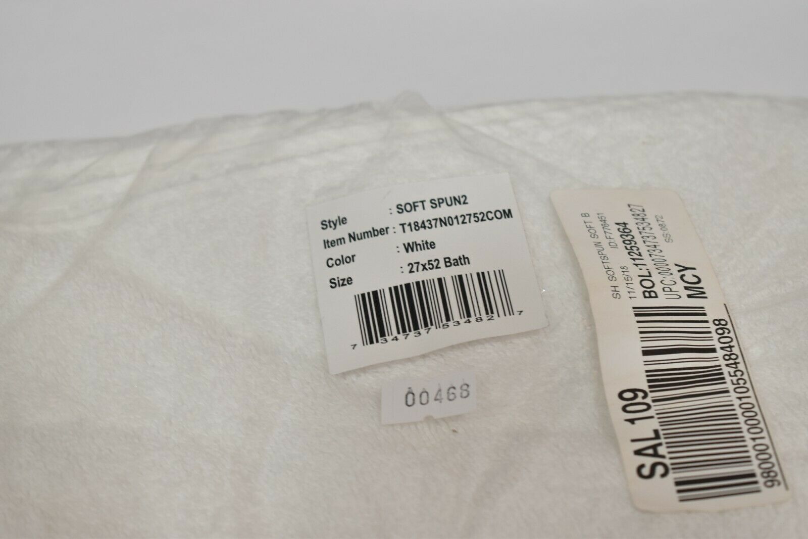 Sunham Soft Spun Cotton Bath Towel 27x52 - Towels & Washcloths