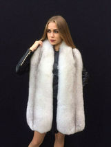 Double-Sided Fox Fur Stole 70' King Size Boa Two Full Pelts Collar Saga Furs image 3