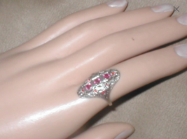 Vintage Sterling Silver Ruby Ring size 6 - $61.38
