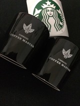 Rare 2X Starbucks 3 FL oz Black Coffee Master Collector MUGS SBUX + Stic... - $17.99