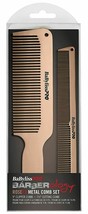 Babyliss PRO Metal Comb Set Hair Barber ROSEFX Clipper & Cutting Comb Rose Gold - $21.77