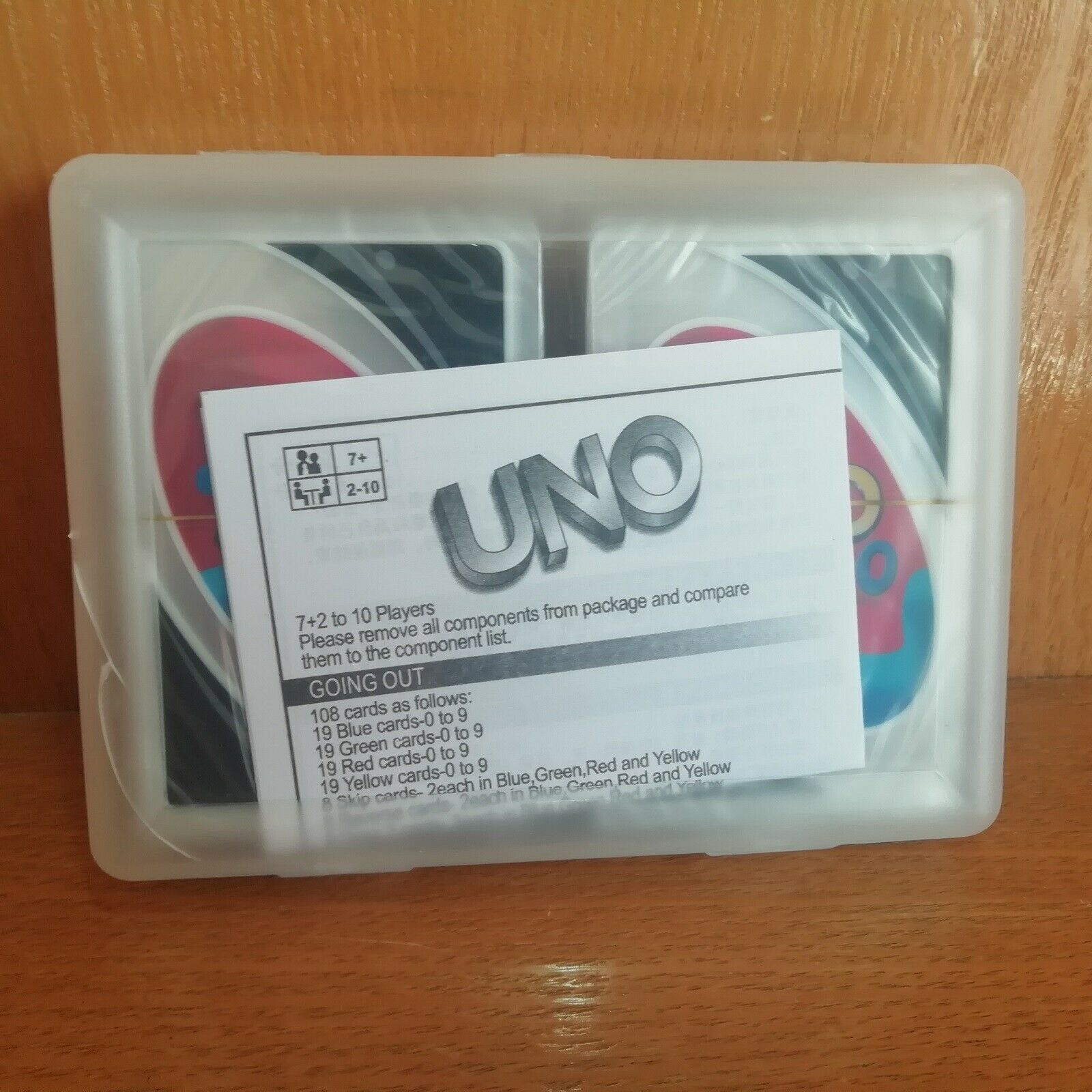 Uno Card Game H2o Splash Waterproof Clear And Similar Items