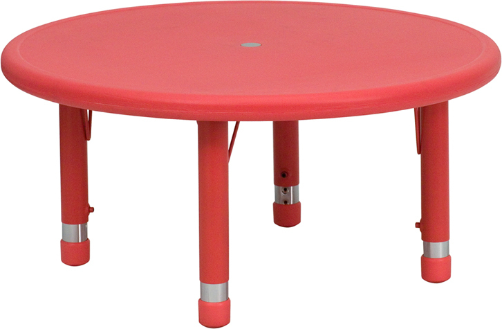 Red Preschool Activity Table YU-YCX-007-2-ROUND-TBL-RED-GG