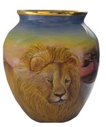 Moorcroft Lions Porcelain Vase (Vintage) - $750.00