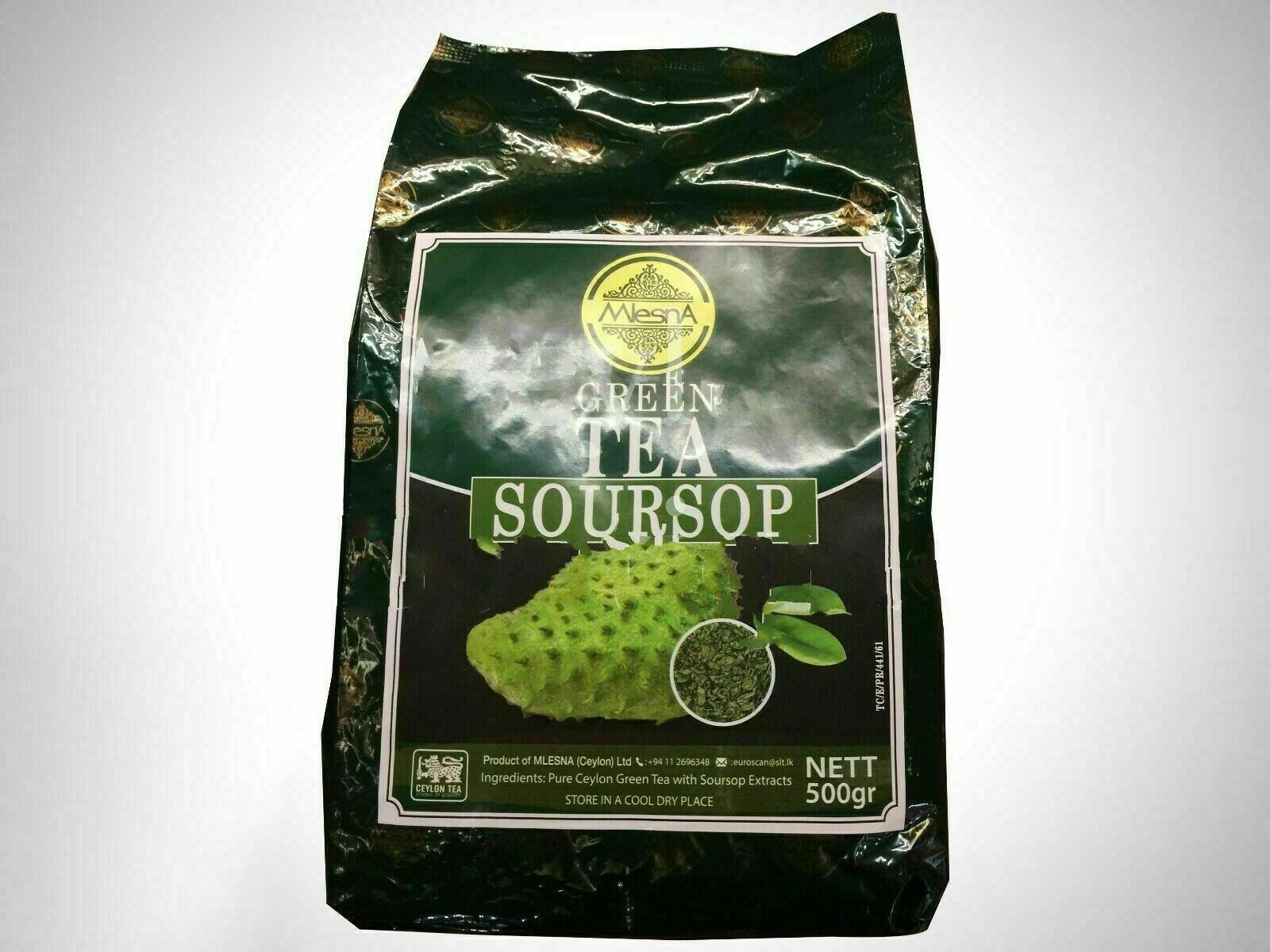 Mlesna Ceylon tea Soursop Green Tea with Natural Extracts 500g (17.63oz